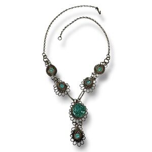 Vintage Antique Silesian Iron Wirework Necklace